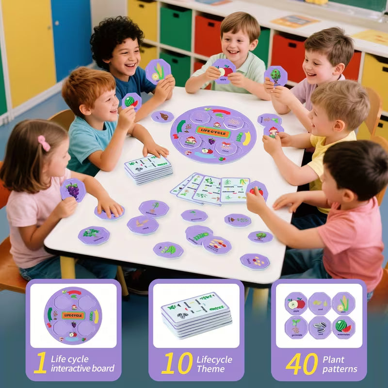 51-Piece Plant and Fruit Life Cycle Toy Set