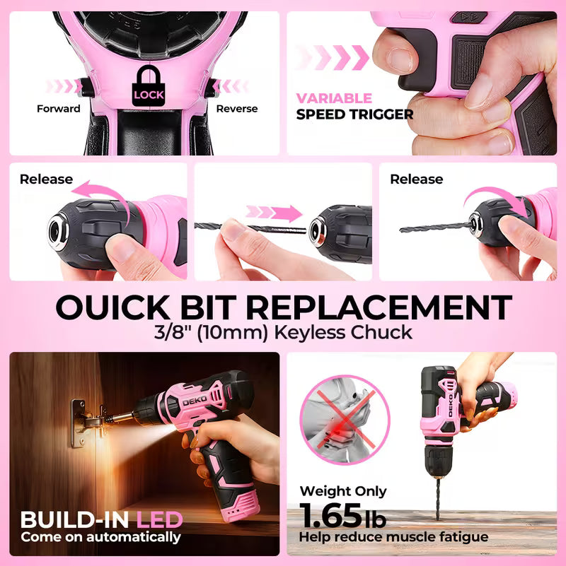 DEKO 151PCS Electric Tool Set