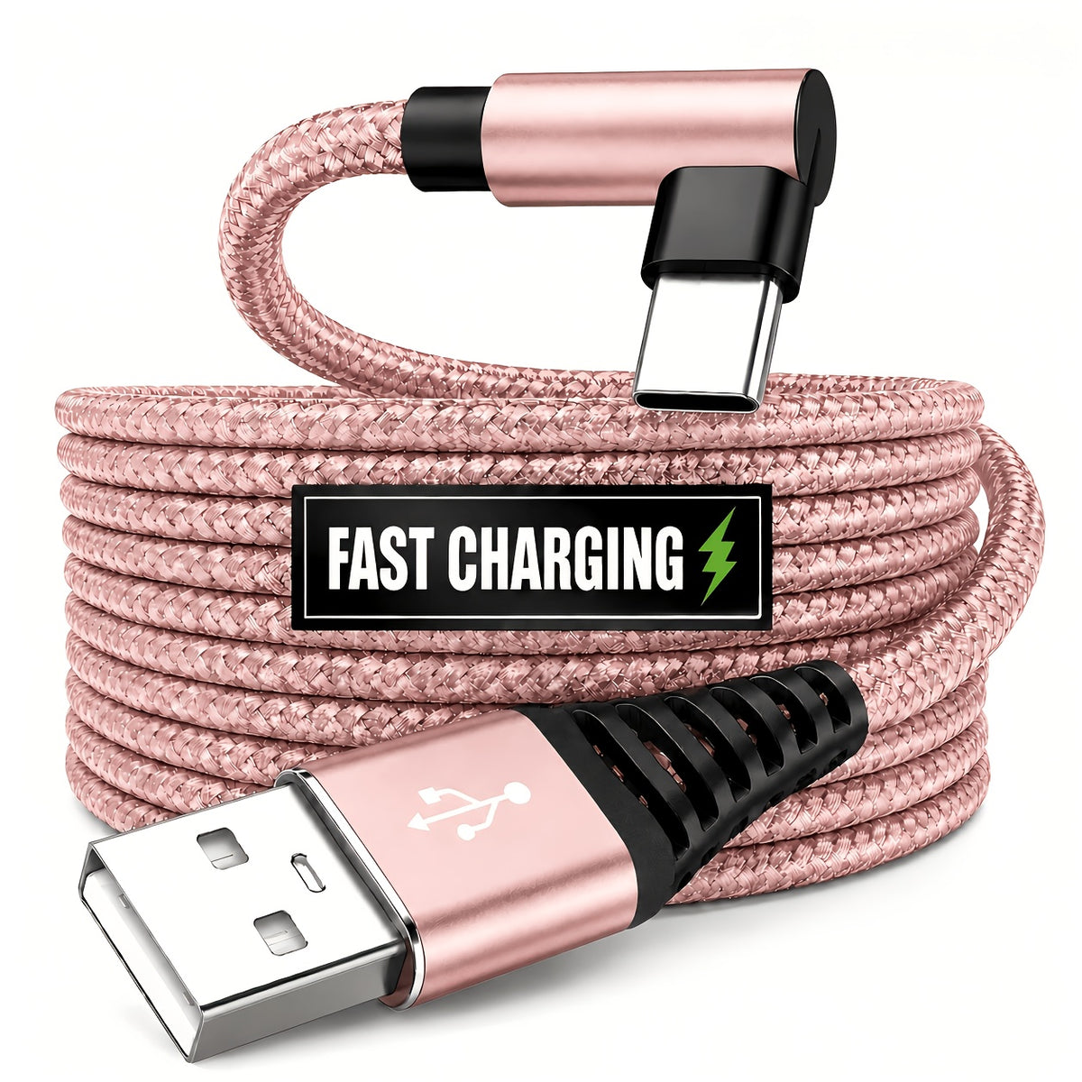 USB to Right-angle Type-C Data Cable Supports Fast Charging and Data