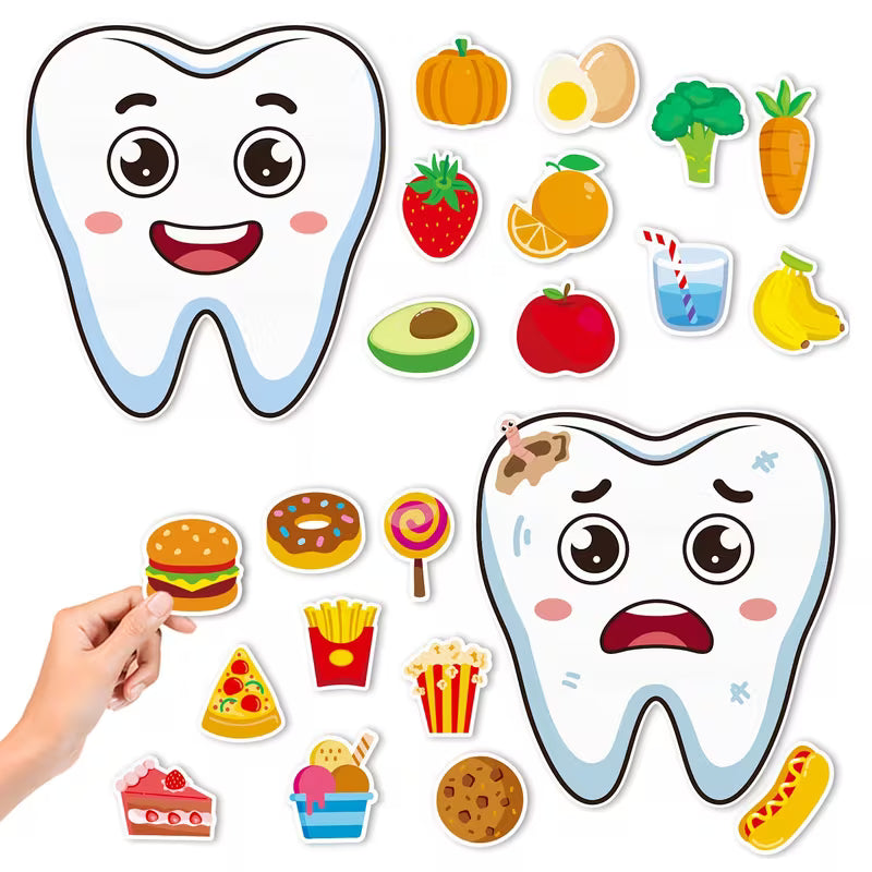 22-Piece Dental Health Cognition Felt Set for Kids