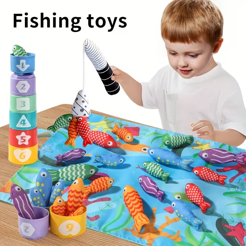 Fun Cloth Three-dimensional Fishing Toys