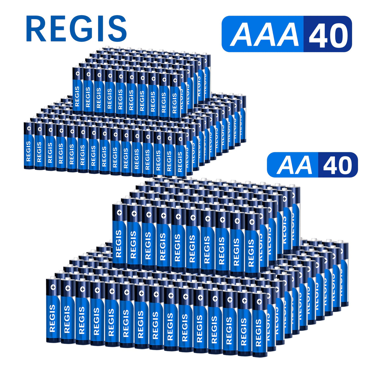 80/ 40-Piece AA+AAA/ 20-Piece AA/ 20-Piece AAA Combo Pack Batteries 1.5V