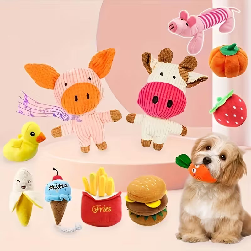 15-Piece Dog Plush Toys