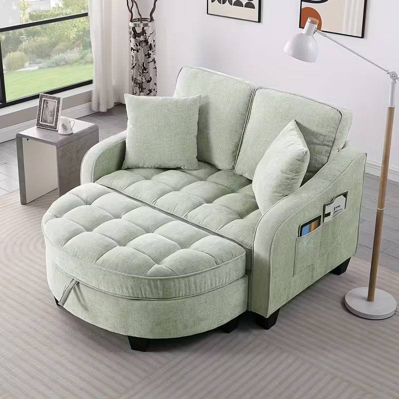 Double Sofa, Double Sofa Chaise Longue, Irregular Armrests