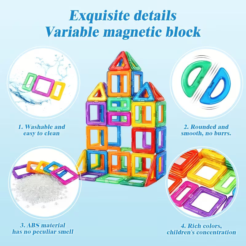 40/80/100-Piece Magnetic Building Blocks