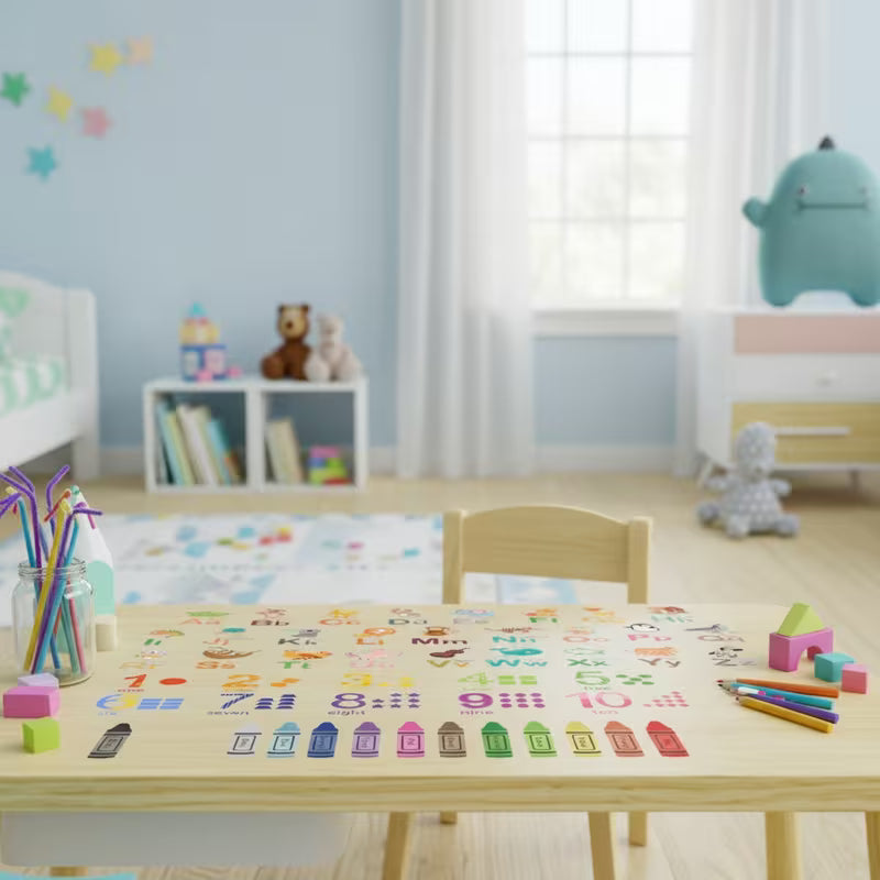Cartoon Animal Number Letter Literacy Wall Sticker, Room Kindergarten Classroom Bedroom Living