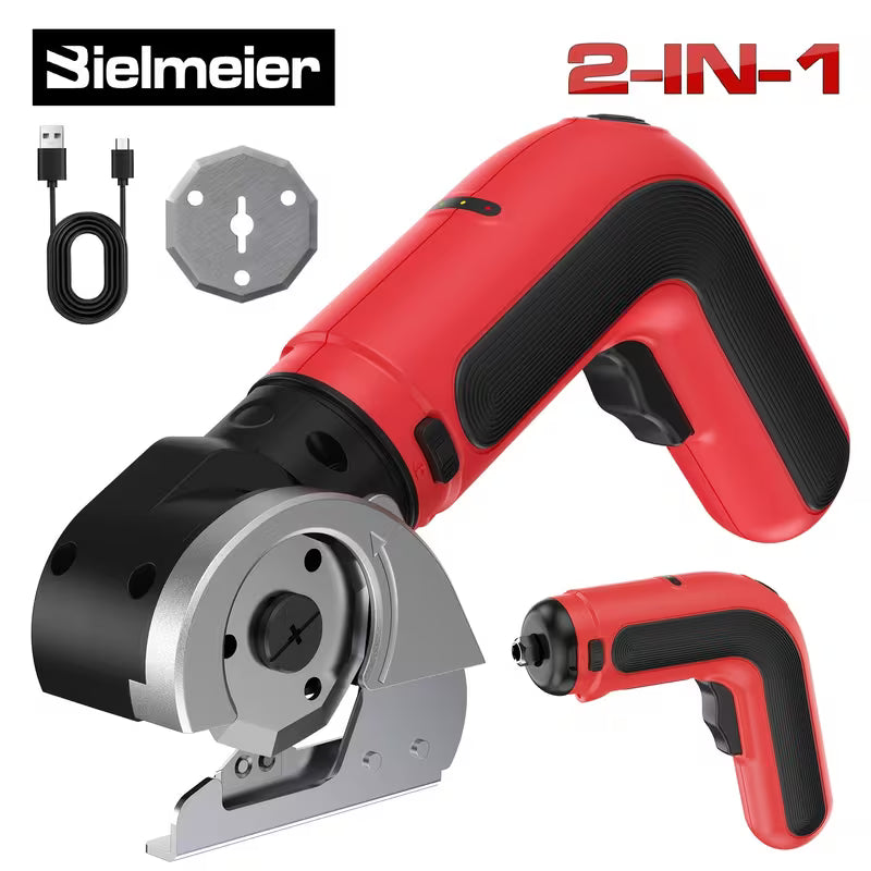 Bielmeier 4V 2-in-1 Cordless Electric Scissors/ Screwdriver, Rechargeable Set, Plastic