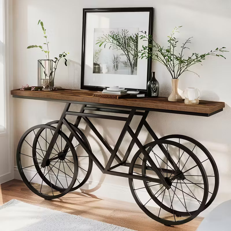 70.86'' Narrow Long Console Table - Modern Contemporary -Shaped Sofa Table with Engineered Wood &