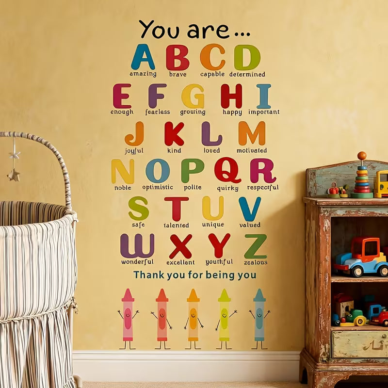 Back to School 26 Alphabet Wall Stickers Full Set