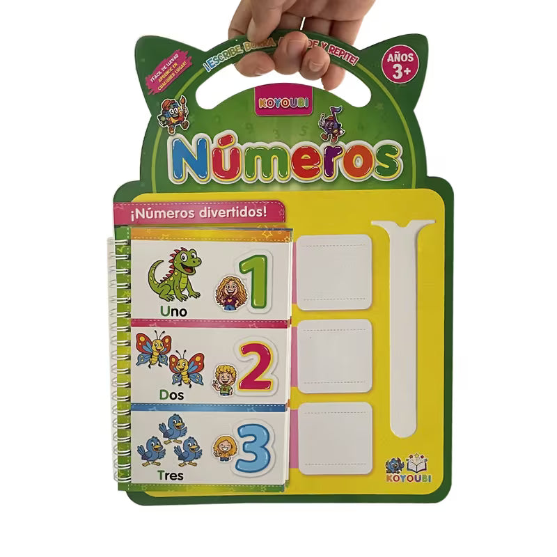 Reusable Spanish Numbers Writing & Matching Activity Book