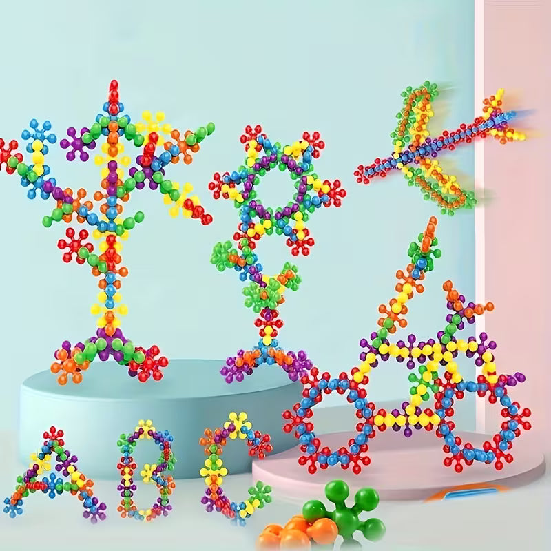 200-Piece Plum Blossom Building Blocks Plastic