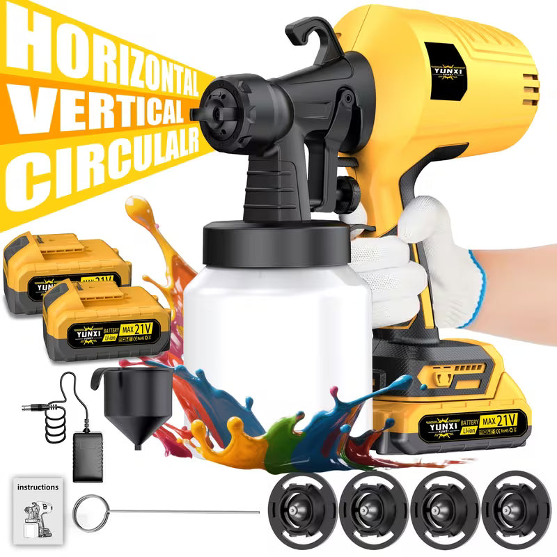 High-pressure Electric Paint Sprayer, Cordless Paint Sprayer, Equipped with an 27.05oz Container