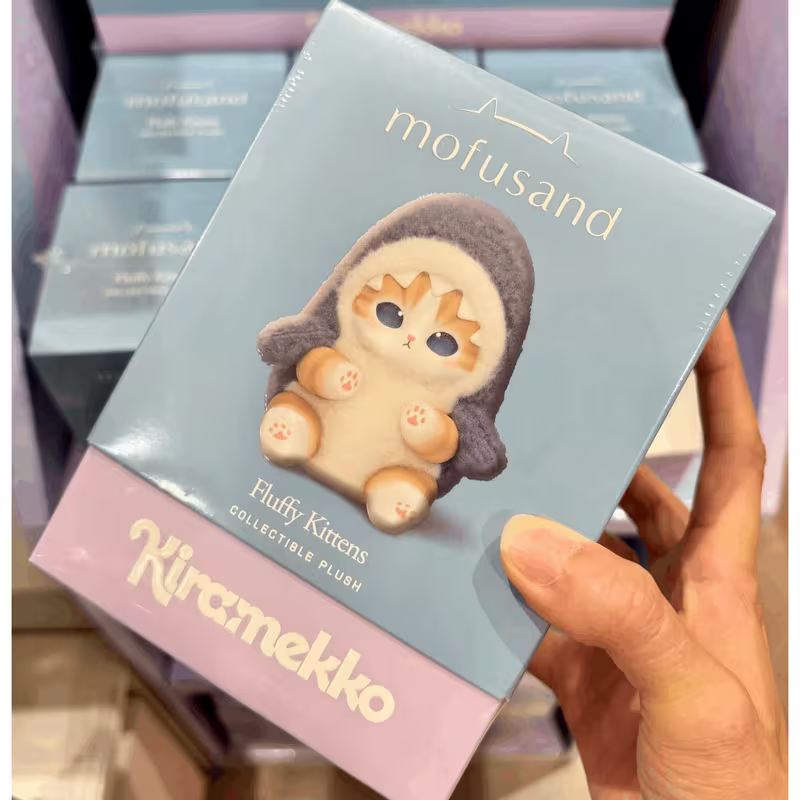 1pc MINISO Mofusand Kiramekko Fluffy Kittens Plush Keychain Blind Box - Random Design Cute