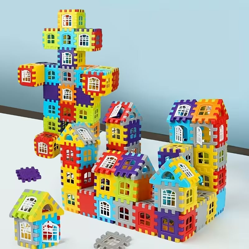 140-Piece Educational Building Block Set Plastic