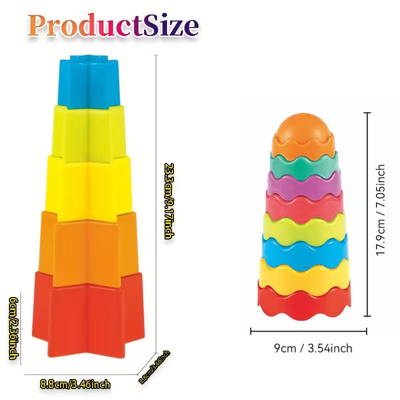 Colorful Eggshell/star-shaped Stacking Toy