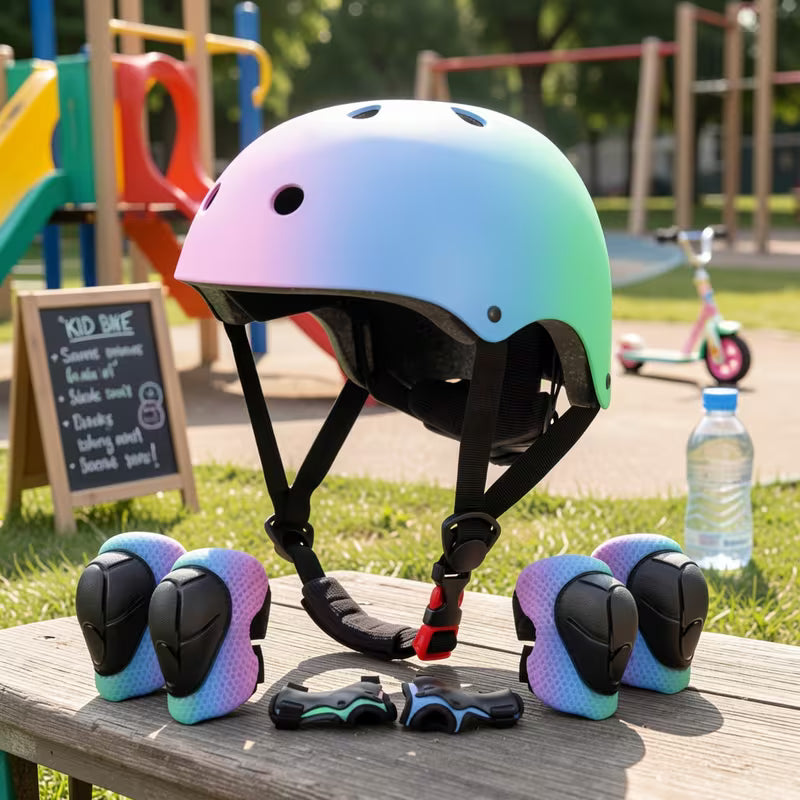 Kids Bike Helmet Set