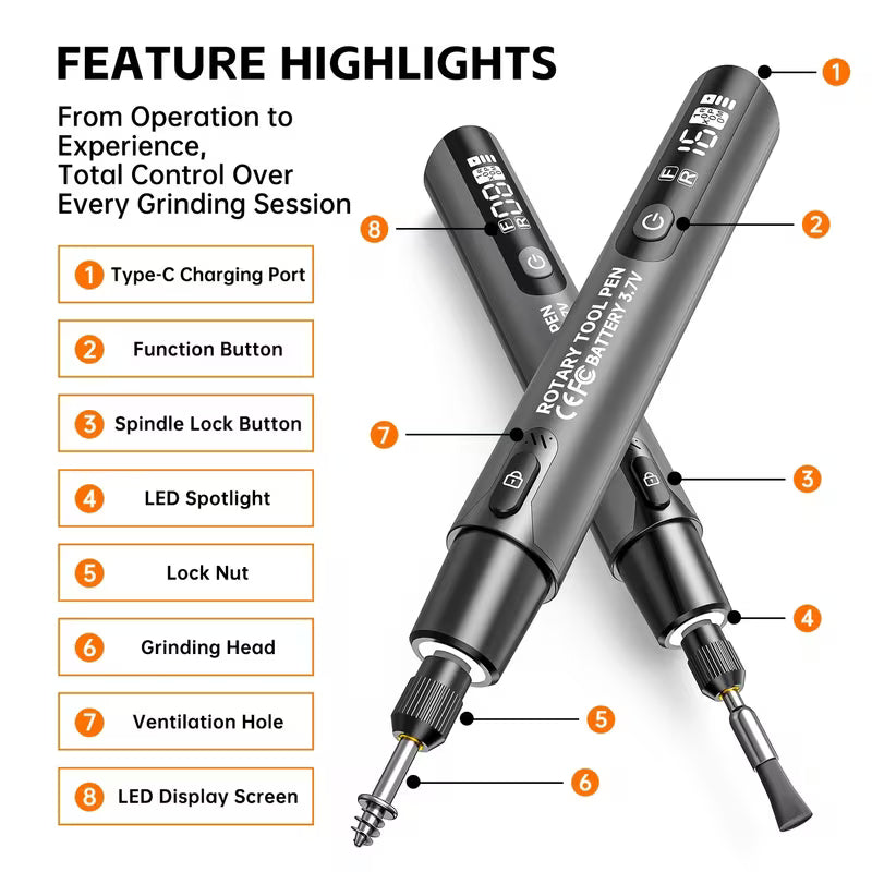 40-in-1 WOLDSATR Cordless Rotary Tool Kit