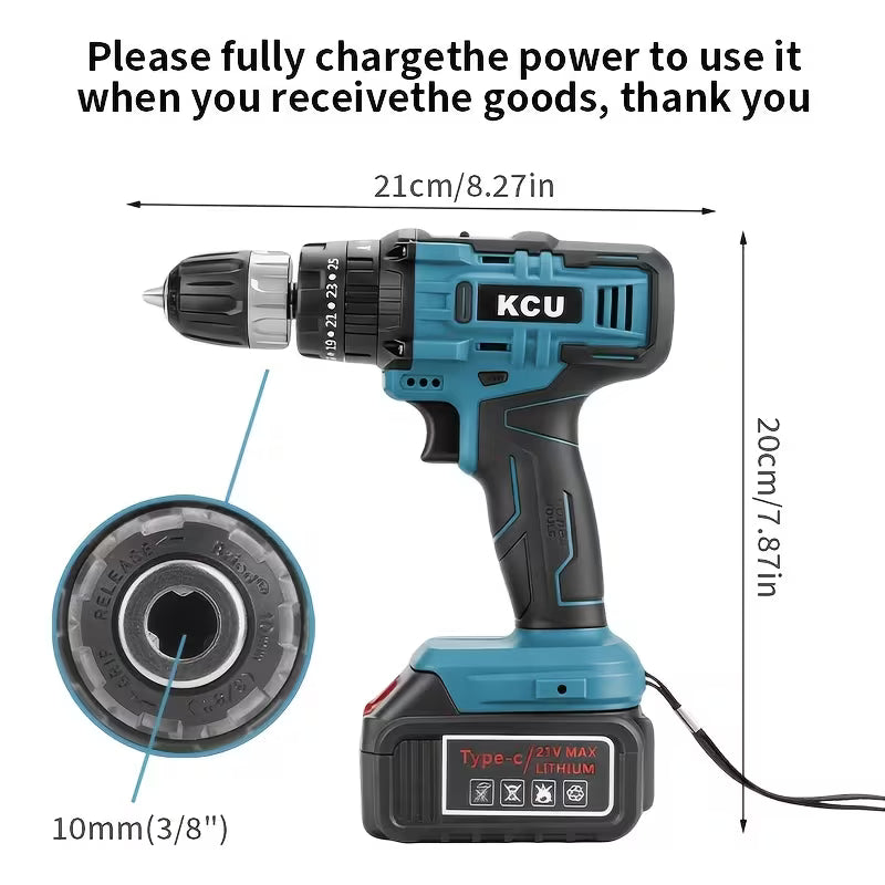 21V Electric Drill 2000mAh
