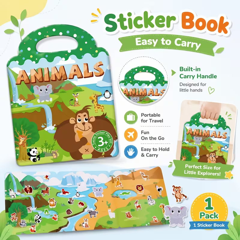 Reusable Sticker Book for Kids Paper
