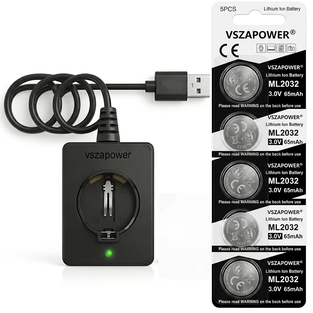ML2032 Button Cell Battery Charger, 3V Same Voltage