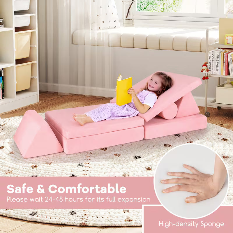 COSTWAY 8-Piece Play Sofa Foam