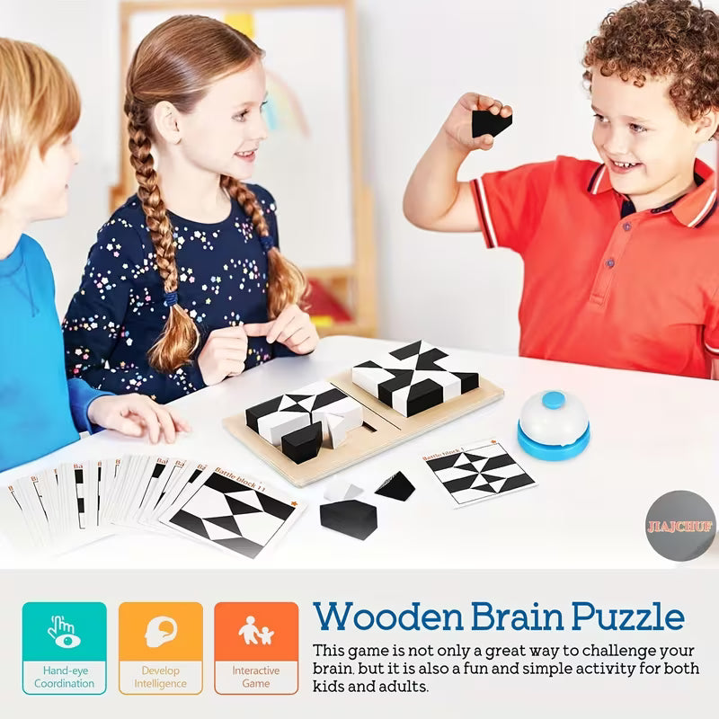 Jiajchuf 80 Challenges Wooden Puzzle Blocks