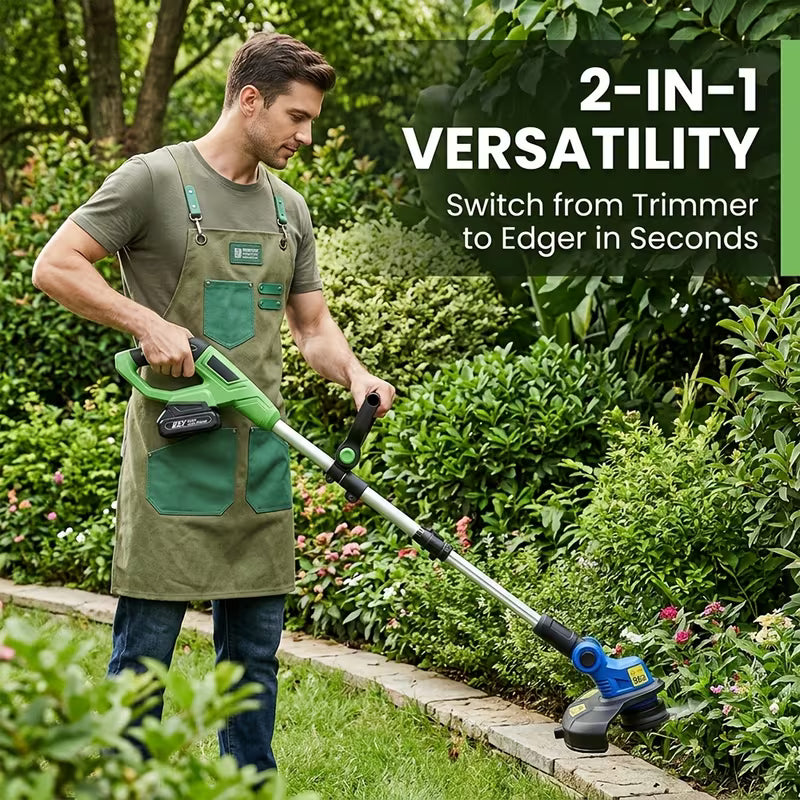 Saker 22V Weed Wacker, Electric String Trimmer Cordless With 2x2.0Ah Battery