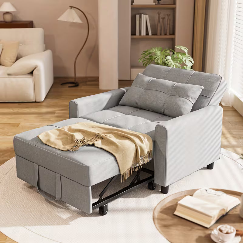 Asofer Convertible Sofa Chair 3-in-1, Adjustable Sleeper Chair