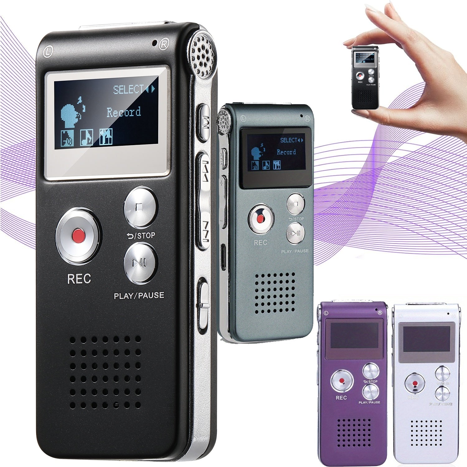 METYOXMMX Mini Recorder with Screen & External Sound Playback