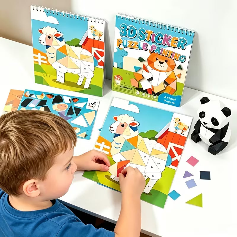 2-In-1 3D Stereo Geometric Sticker Puzzle