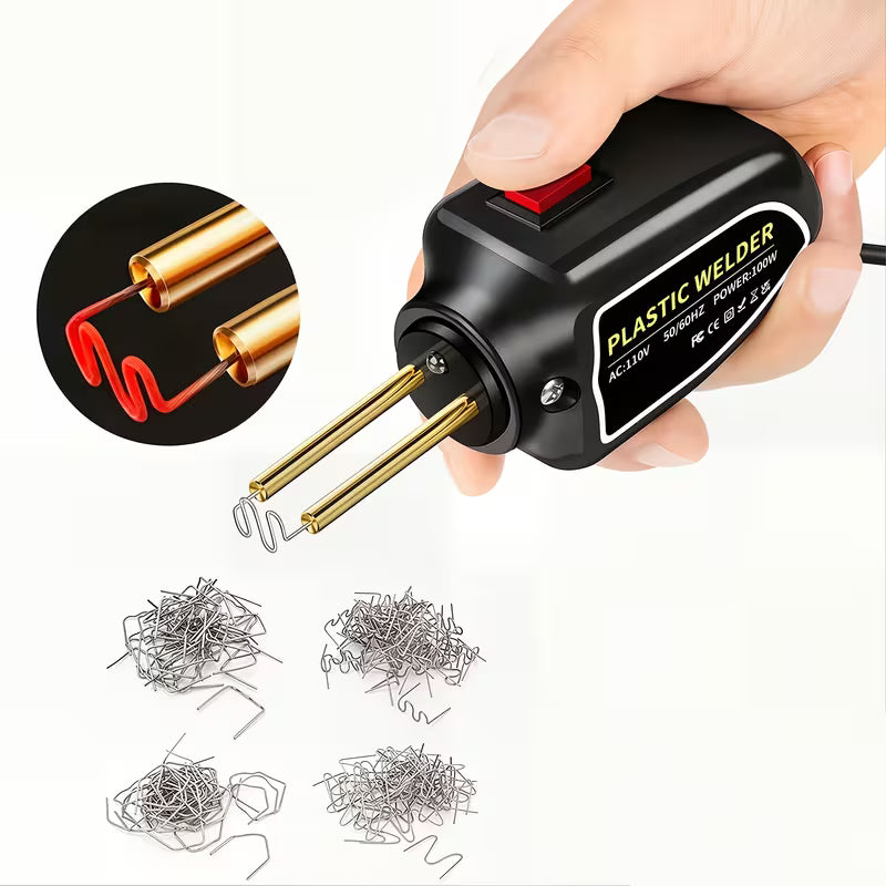 100w Portable Plastic Welding Repair Kit Mini Hot Melt Soldering Gun Essential Tool For Car Bumper