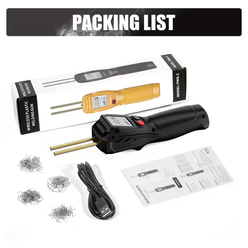 New LCD Display Handheld Wireless Charging Plastic Welding Gun, Plastic Set, Plastic