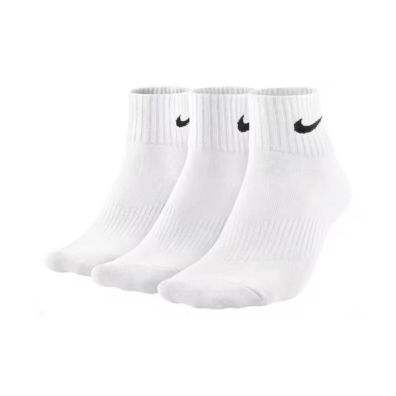 Nike White Short Socks 3-Pack Breathable Casual Sport Unisex