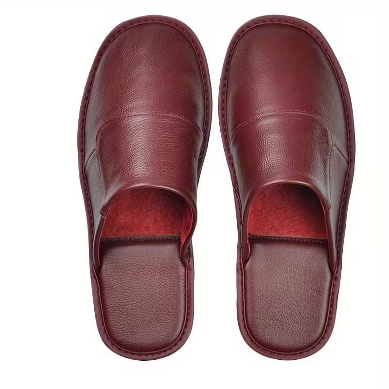 Spring Autumn Summer Leather Slippers Homes in Indoor Slipper Spring Autumn Summer Men Women