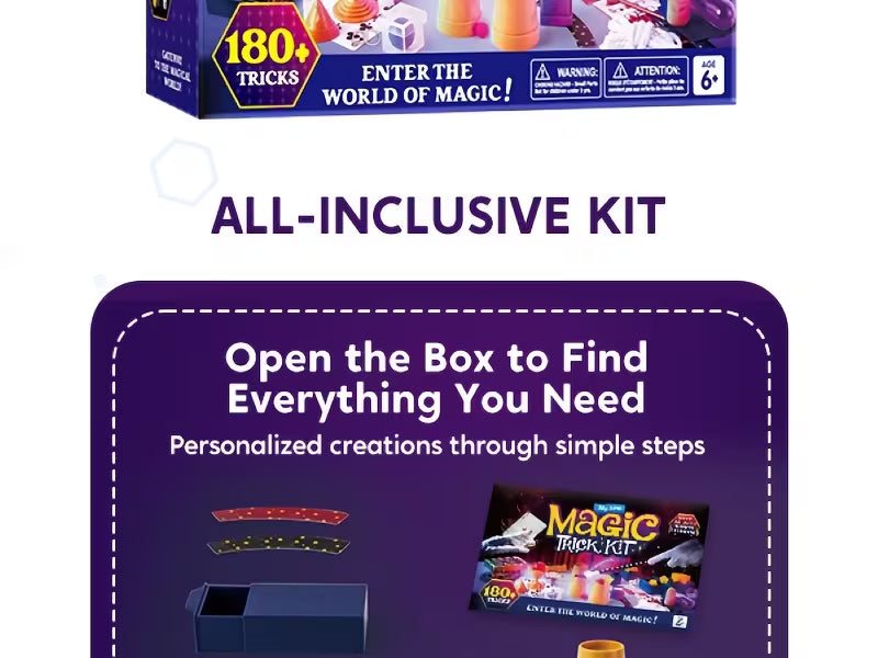 SYNCFUN 180+ Magic Trick Set Toy for Kids