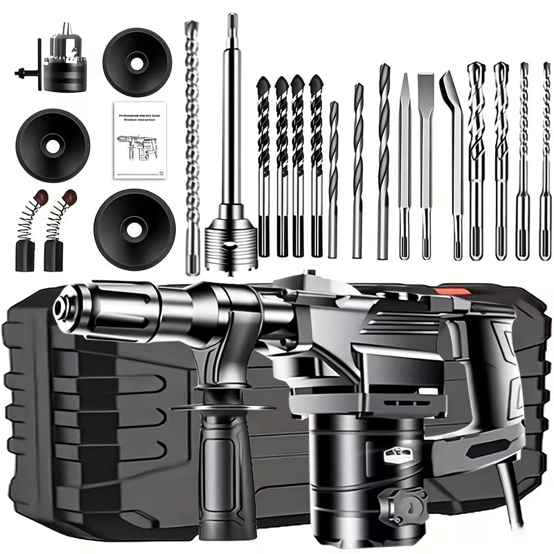 New Multifunctional High-power Heavy-duty Electric Hammer with Industrial Grade Drill Bit