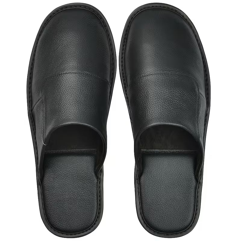 Spring Autumn Summer Leather Slippers Homes in Indoor, Leather