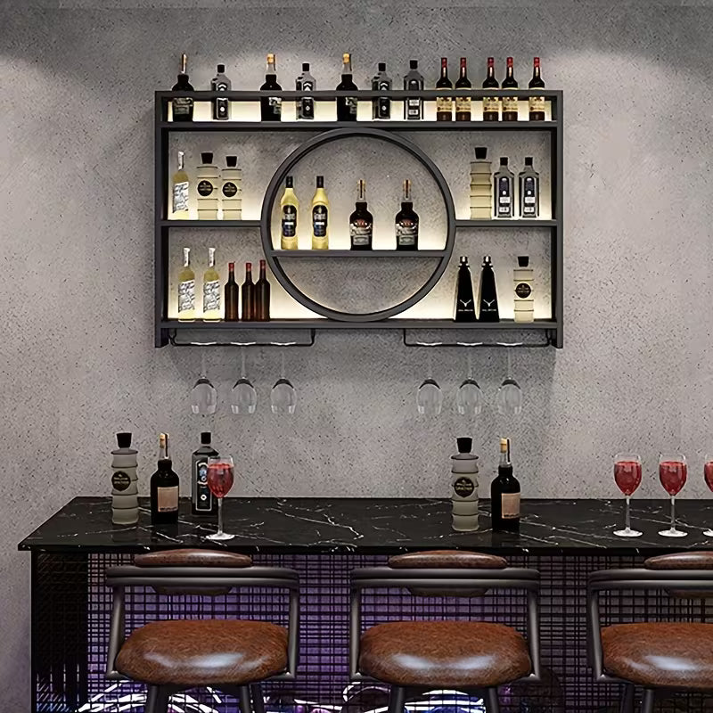 Bottle Rack, Metal, Black