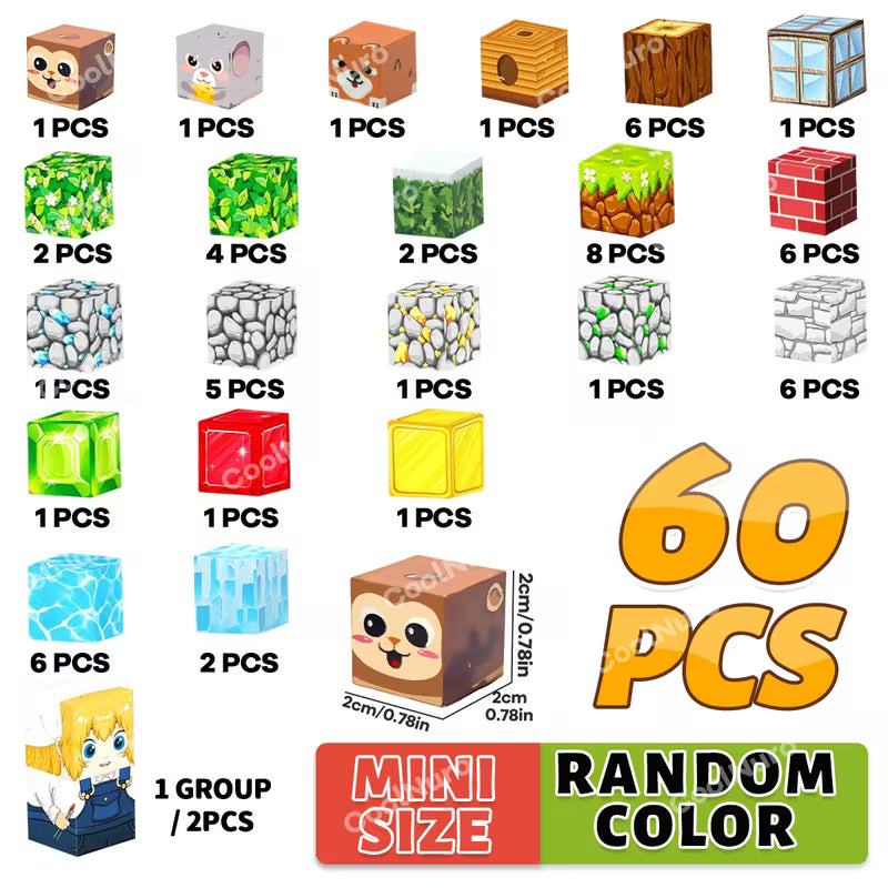 60/100/150-Piece Magnetic Building Blocks Cube Set