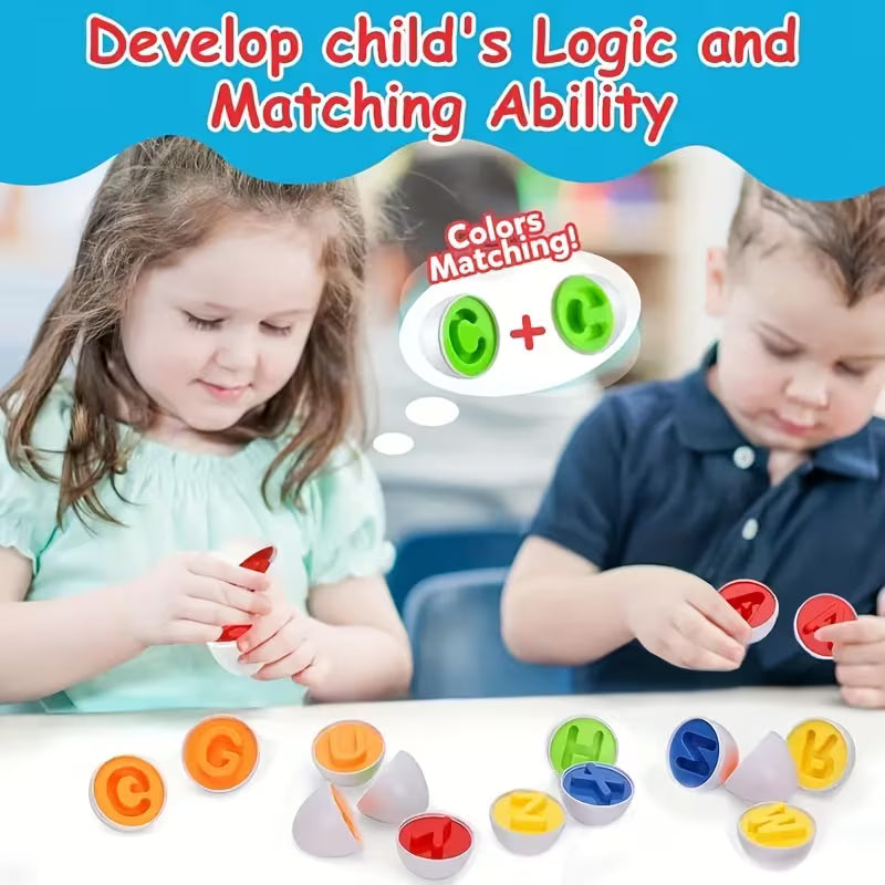 26-Piece Alphabet Matching Eggs -- Colorful Letter Classification