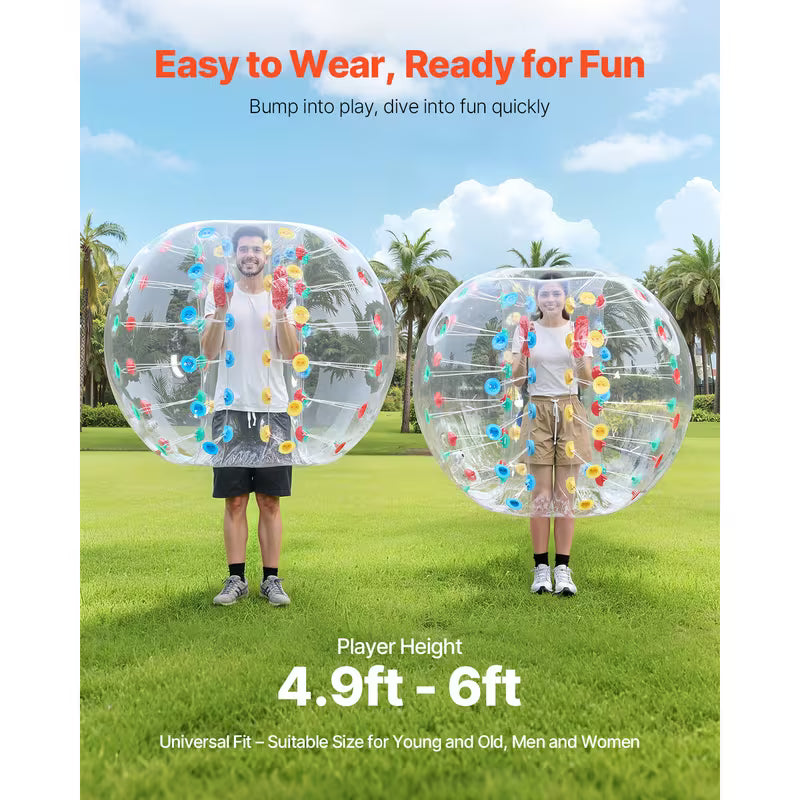 VEVOR 1-Pack 5ft/1.5M Inflatable Bumper Balls PVC Body Sumo Zorb Ball