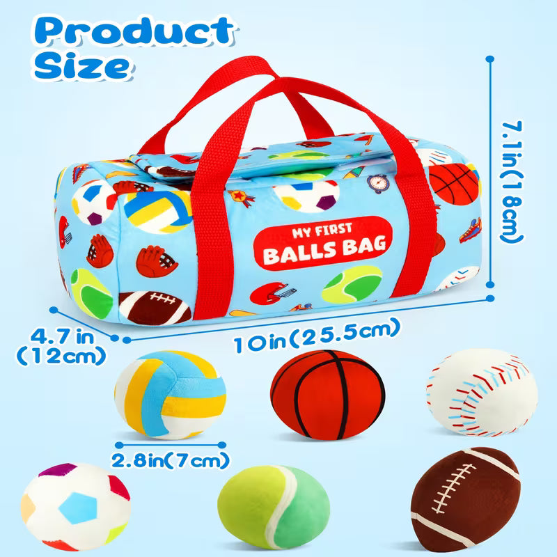 6-Piece Sensory Balls for Toddlers Plush