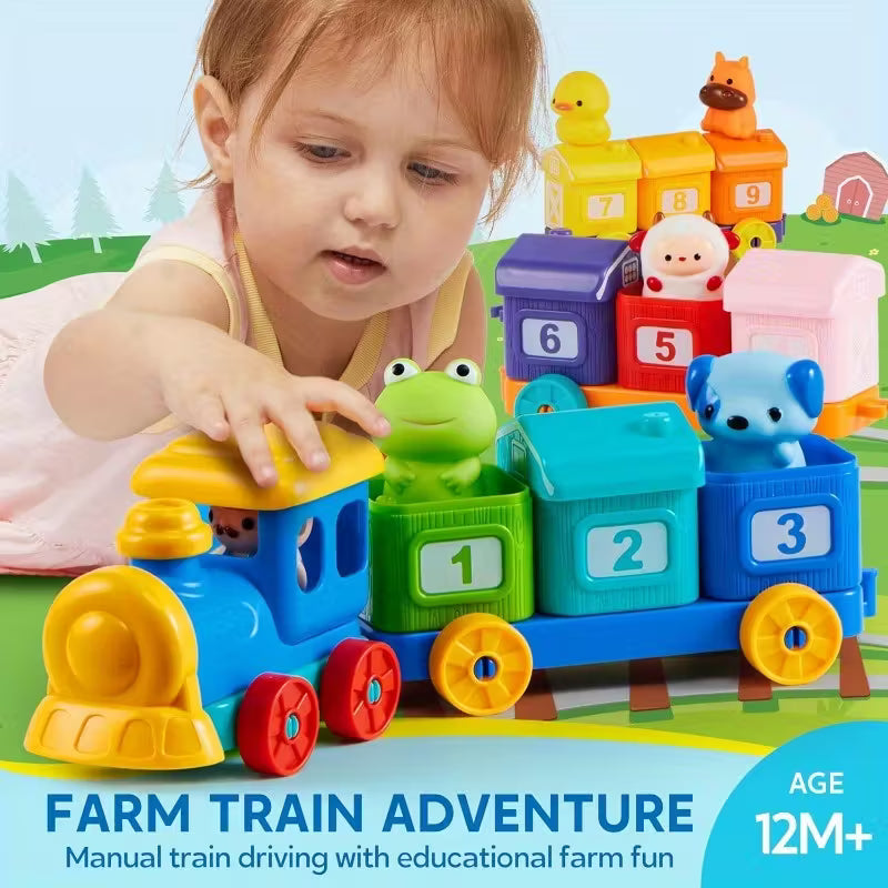 Farm Number Train Learning Toy for Toddlers