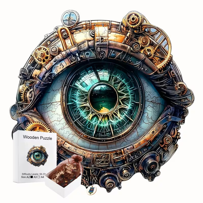 Wooden Puzzle Sizes Available: 210pcs 150pcs 40pcs Steampunk Eye Wooden Set, Wooden