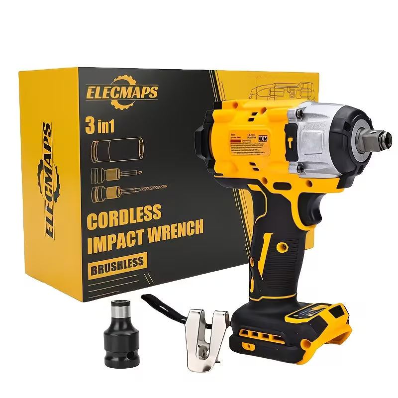 1/2-inch Cordless Impact Wrench, 317ft-lbs 430N.m Brushless Power Drive, 3600RPM High Torque