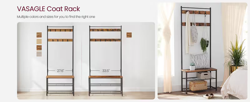 Industrial Coat Rack Hall Tree