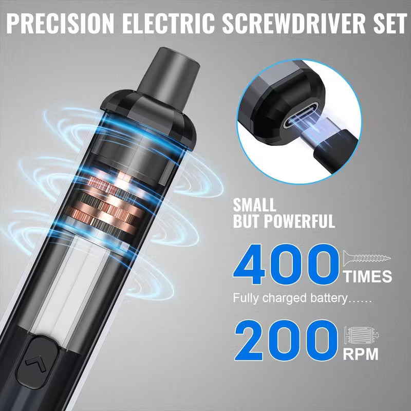 Compact Electric Screwdriver, 68-In-1 Power Set, Rechargeable Precision Screwdriver