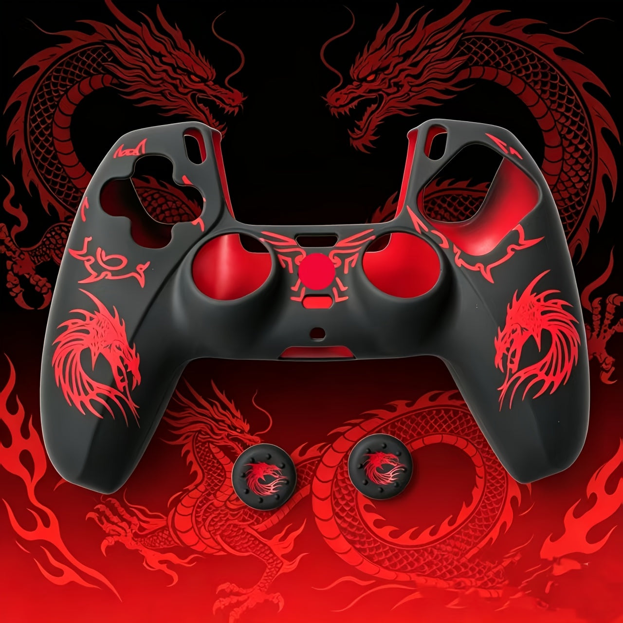 | Unique Dragon-Style Controller Soft Protective Covers And Anti-Slip Textured Set