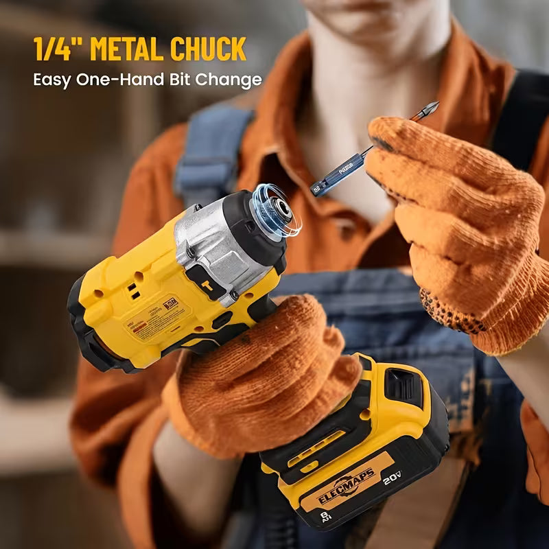 For Dewalt 20V Brushless Power Tool Set, Compact, Including Cordless Drill/Grinder, Screwdriver