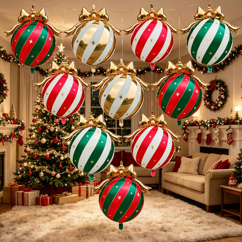 Set of Two-Tone Christmas Bow Ornaments, Available